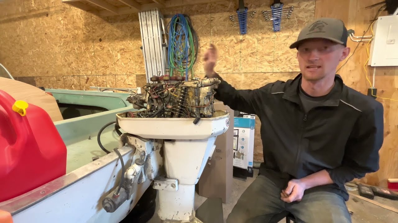 55HP Chrysler motor Leg gear Removal and Motor swap.