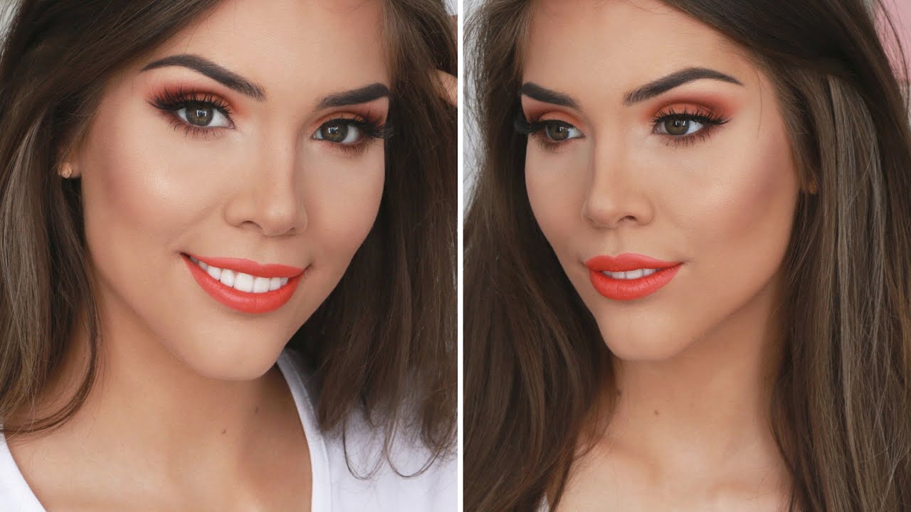 EASY ORANGE SUMMER MAKEUP TUTORIAL | Katerina Williams