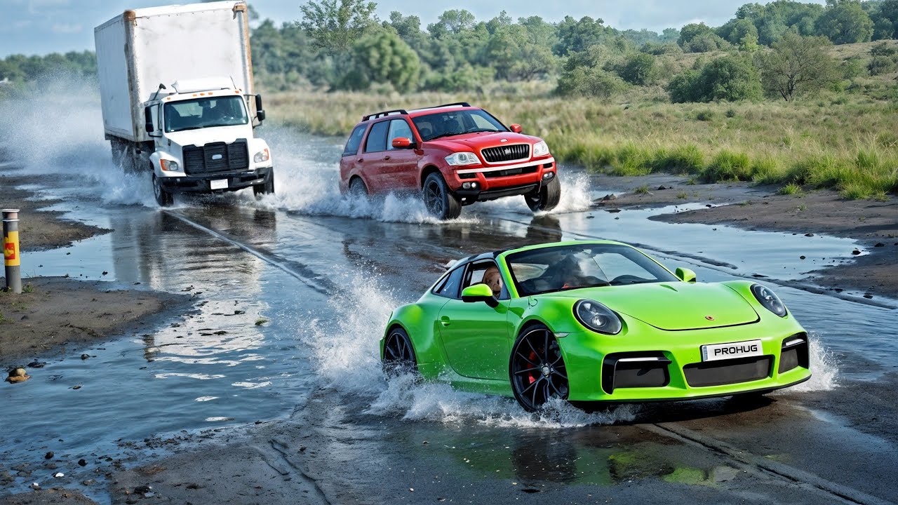 Cars vs Water Pothole Challenge #3 - BeamNG.drive Fails & Crashes 2025!