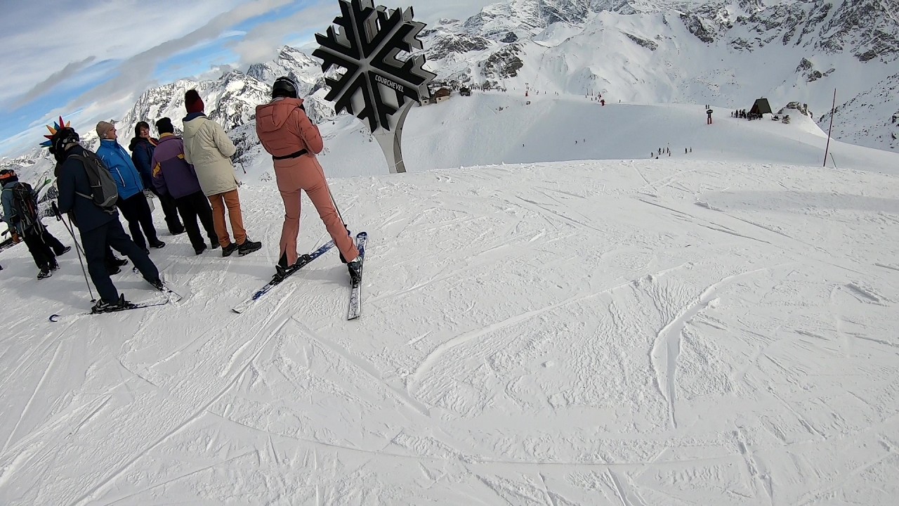 Snowboard à Méribel - piste Grande Rosière
