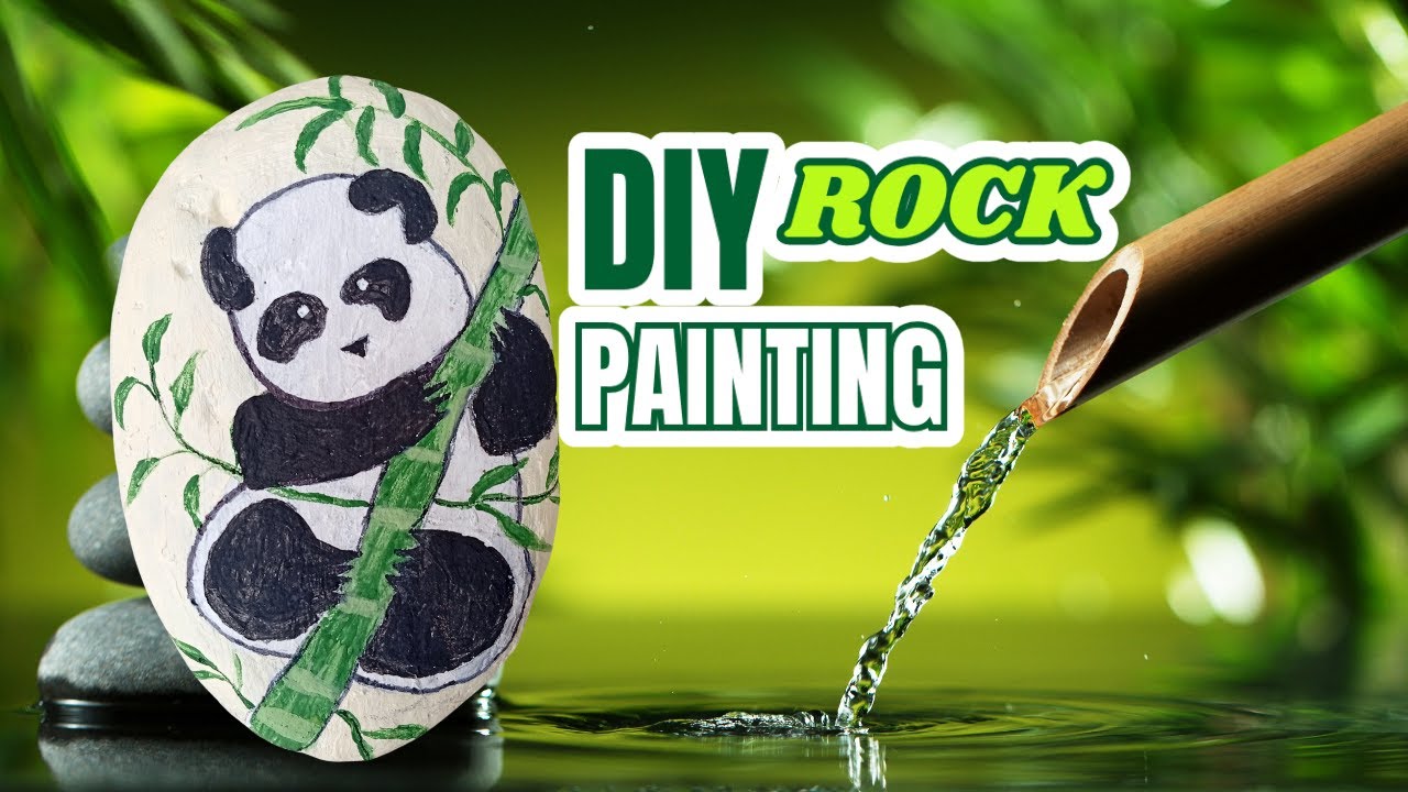 DIY Panda Rock Painting!