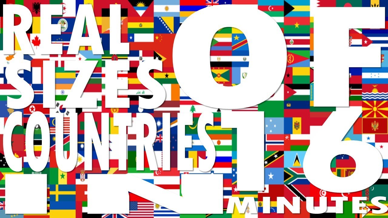 Real sizes of countries (continent by continent in 16 minutes) | Educational Geography Story | NFK