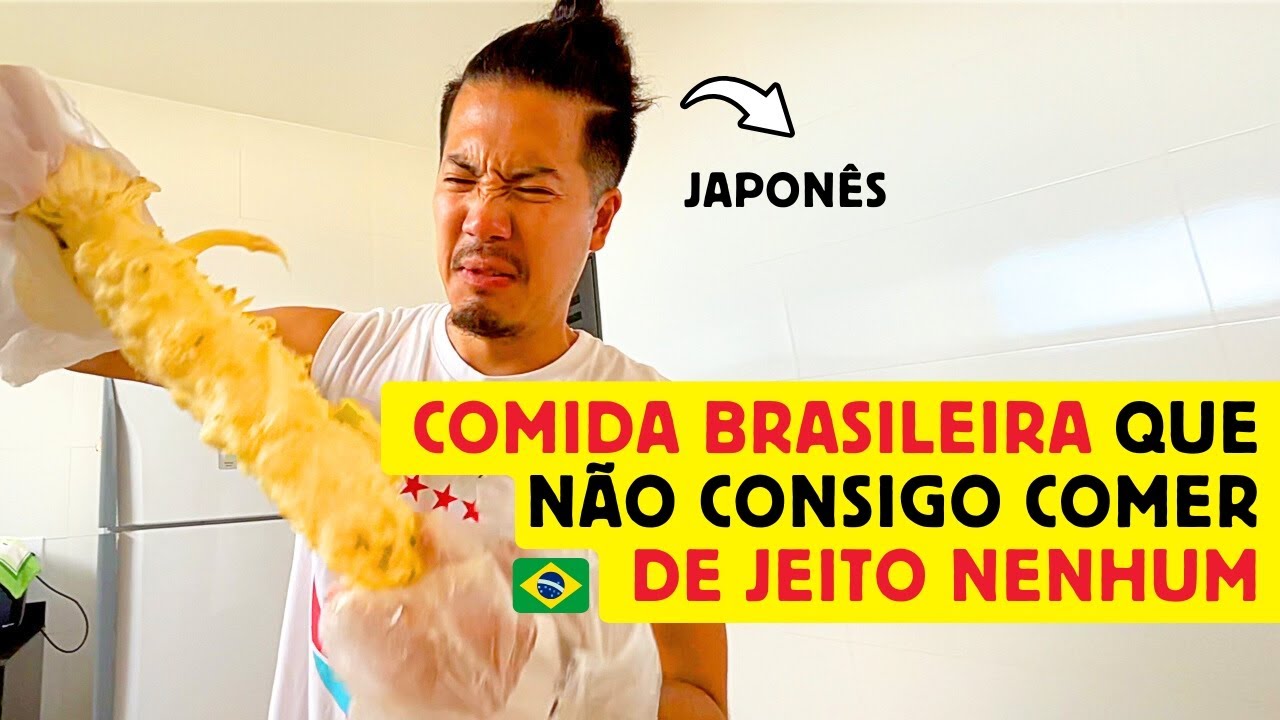 Um japonês não consegue comer essa COMIDA BRASILEIRA de jeito nenhum!