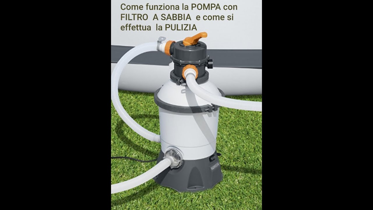 POMPA FILTRO A SABBIA bestway pulizia, funzionamento, norme di sicurezza CON SOTTOTITOLI