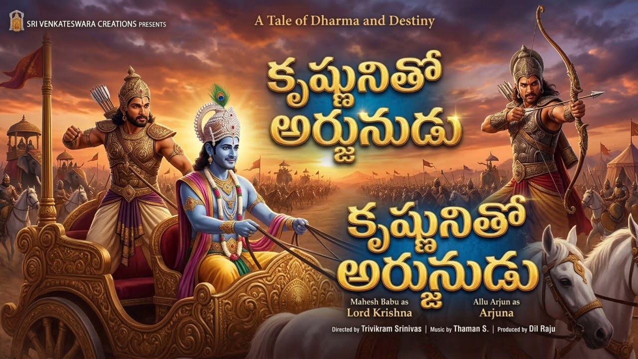 సూపర్ స్టార్ మహేష్ బాబు/ఐకాన్ స్టార్ అల్లు అర్జున్/ కృష్ణుని తో అర్జునుడు/ సినిమా/ సాంగ్ 