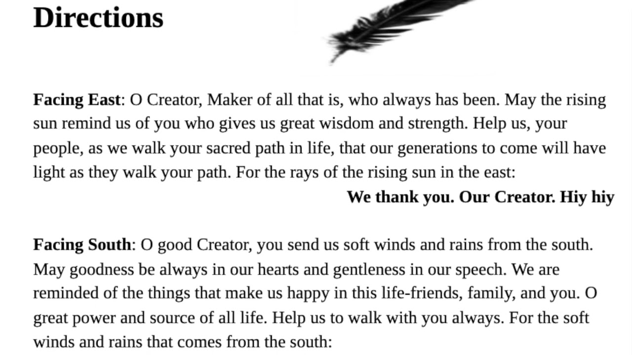 The Four Directions Prayer