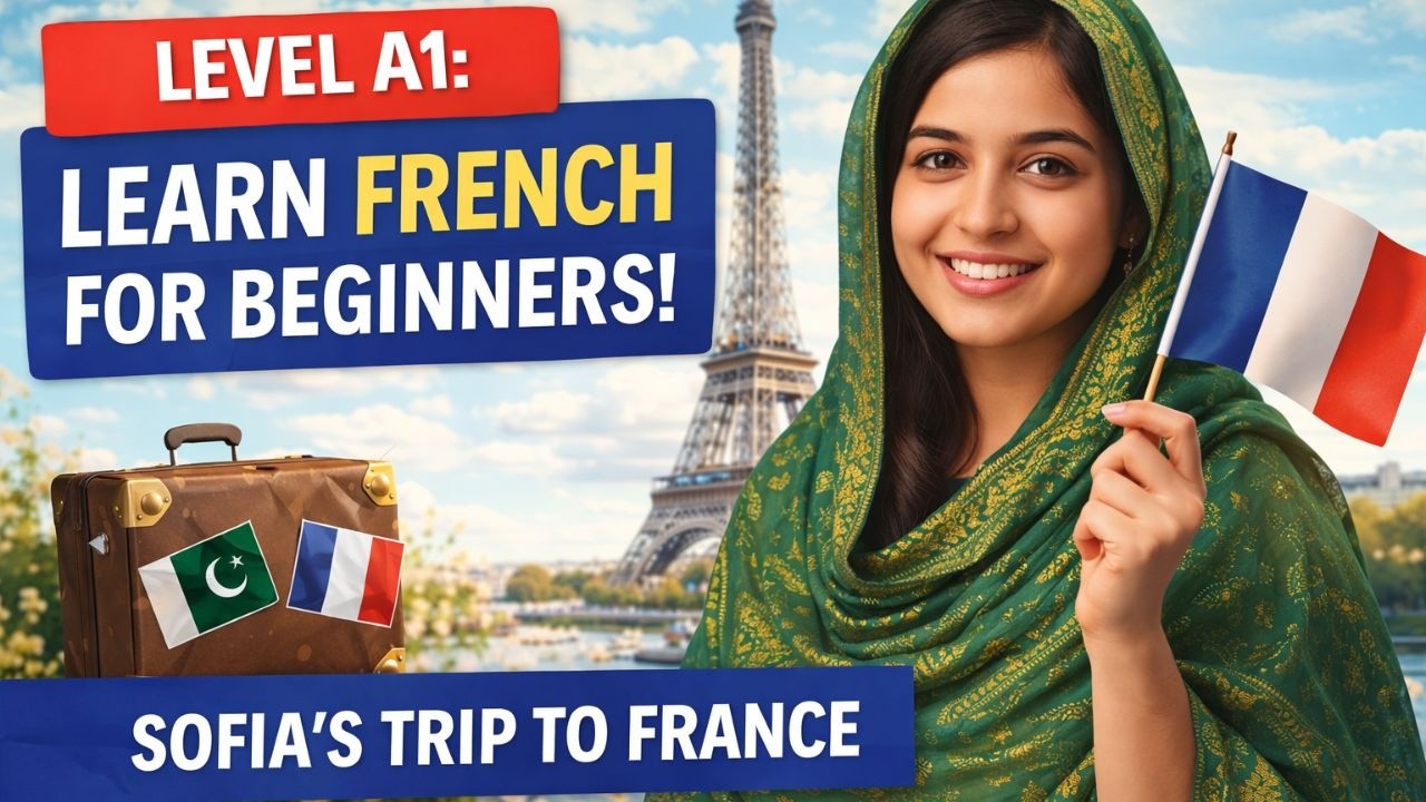 Learn French Through Story 🇫🇷 | A1 Beginner Level | Sofia’s Trip to France
