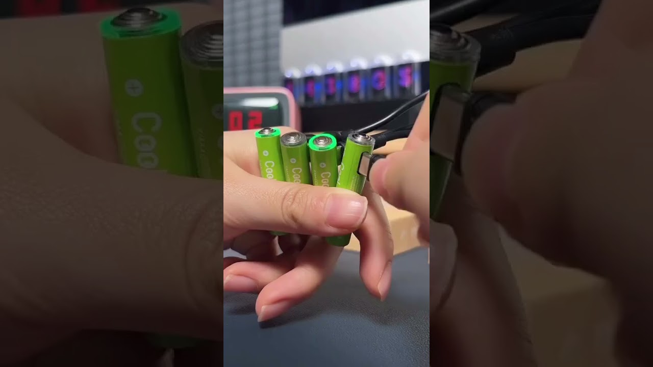 Rechargeable AAA Batteries: Lithium Ion 600mWh 1.5V, Over 1500 Cycles, USB-C Charging