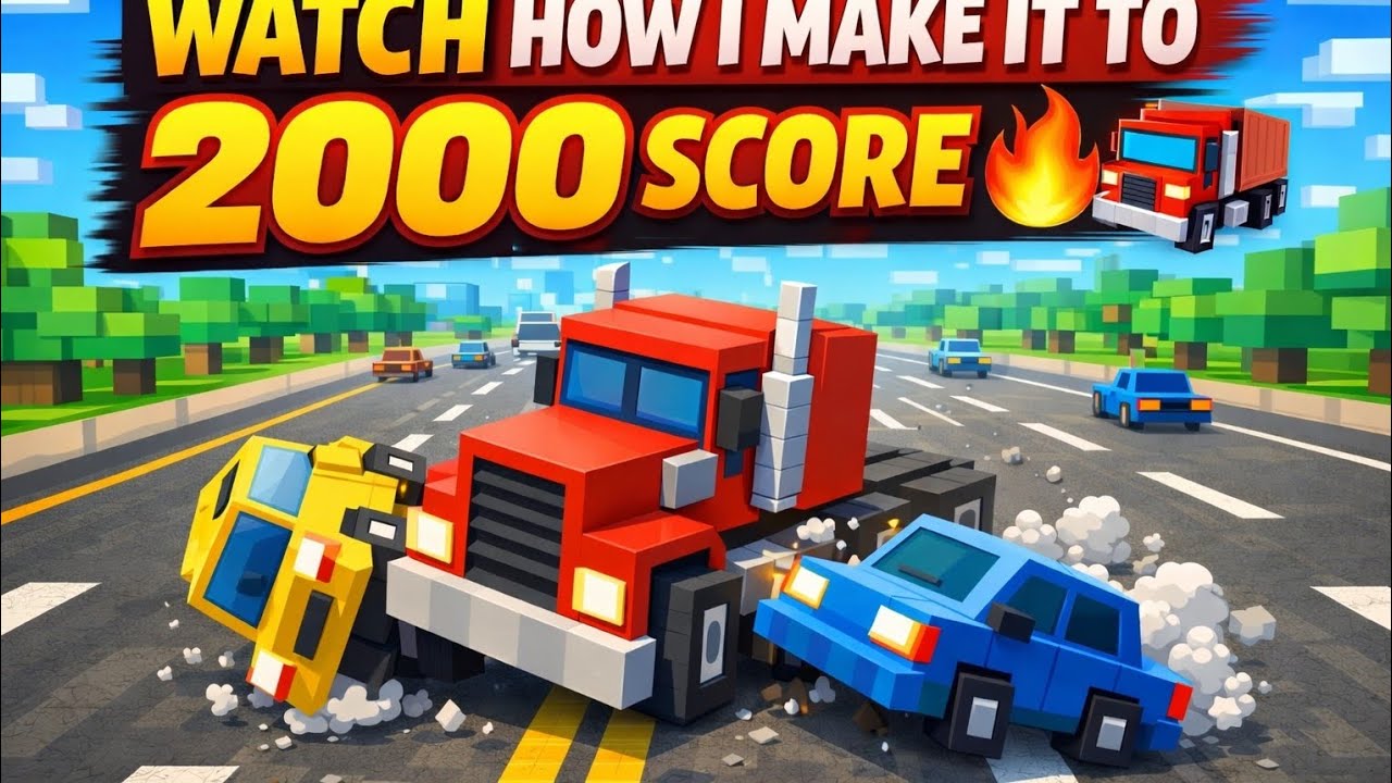 WATCH HOW I MAKE IT TO 2000 SCORE 🔥🚛 | Blocky Highway Gameplay”