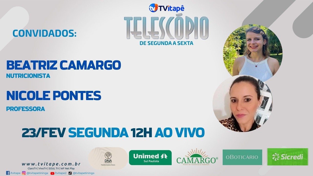 Telescópio - 23/02/2026 - Nutrição e Gastronomia
