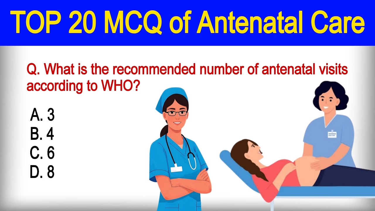 MOST IMPORTANT MCQs OF ANTENATAL CARE | TOP 20 MCQs OF ANTENATAL CARE ANC | MedWhiz MCQs 