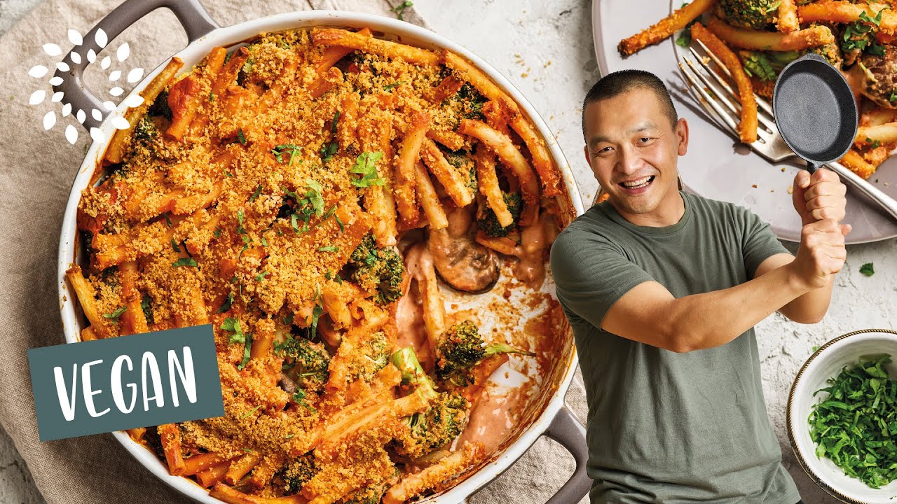 Nudelauflauf mit Brokkoli [Rezept] - Vegan