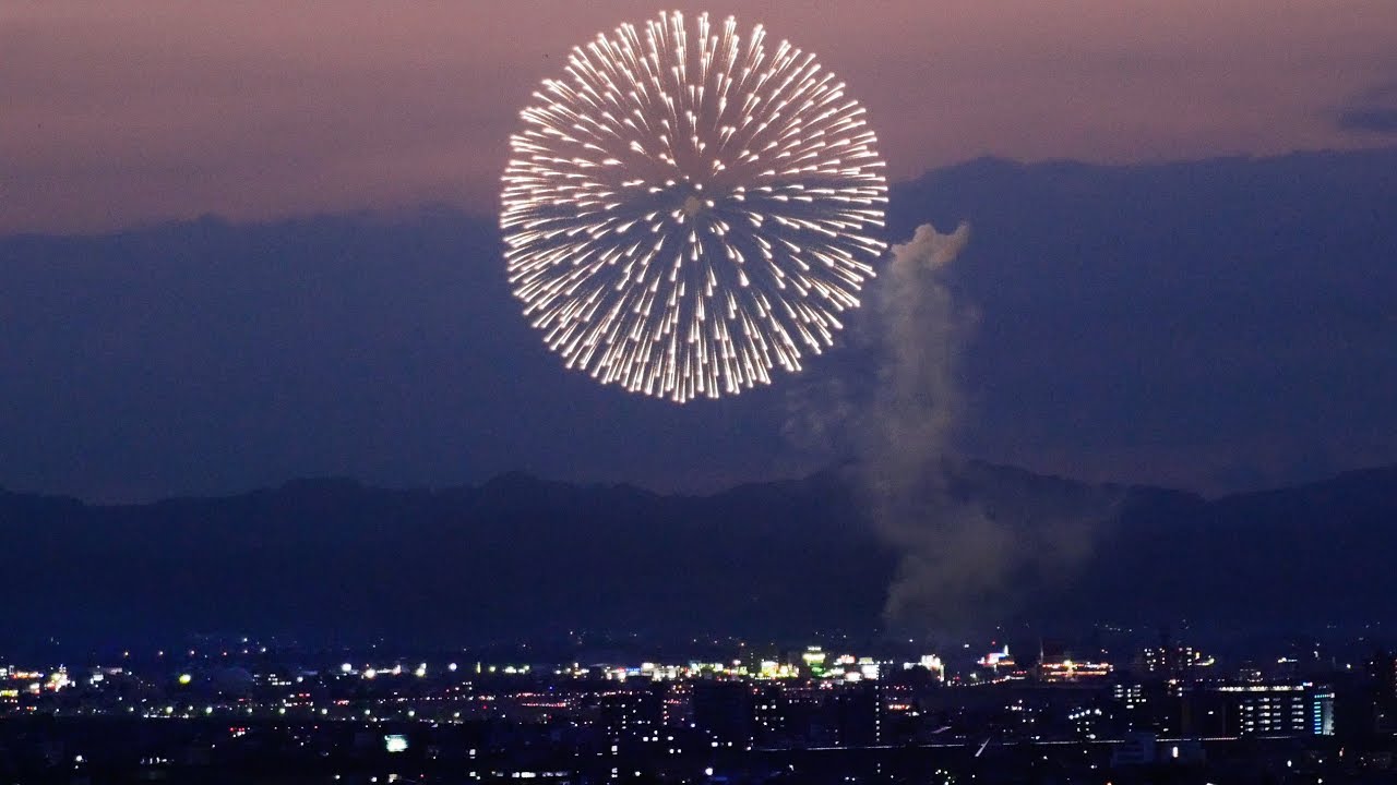長岡花火 2018 8月2日 [4K] 世界中に向け鎮魂と平和への祈り10号3発  Nagaoka Fireworks festival