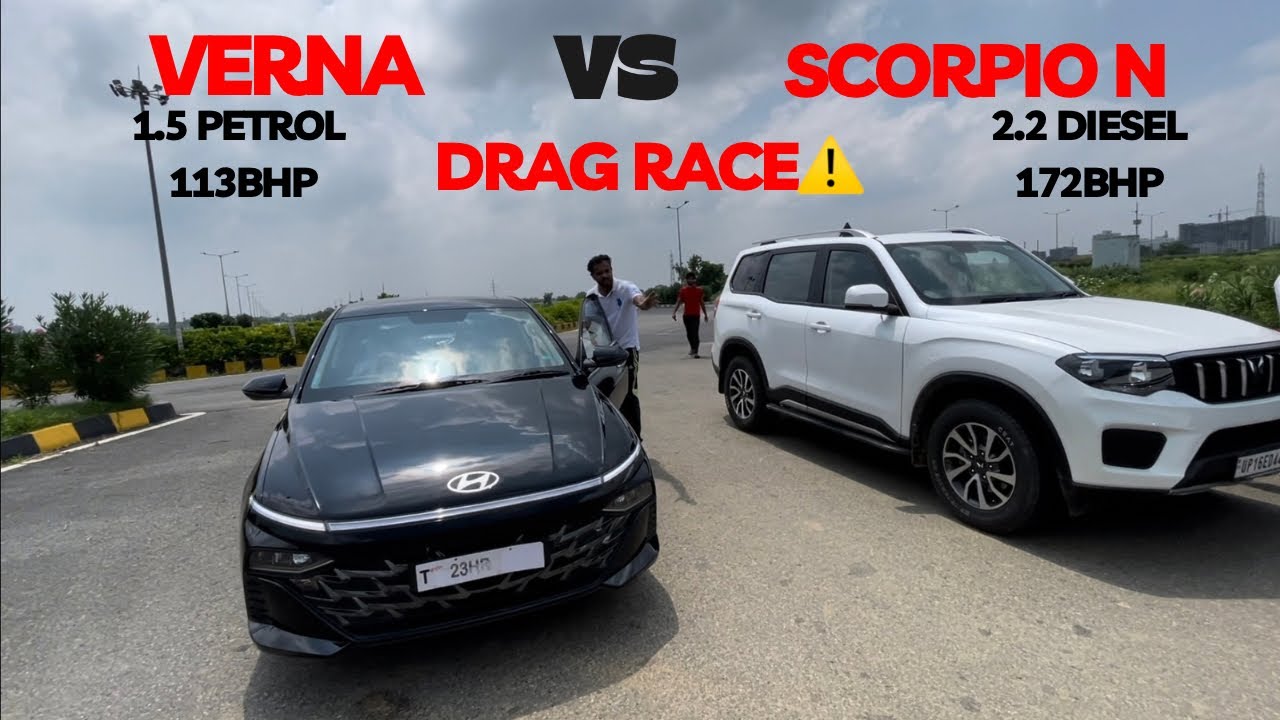 Scorpio N Vs Verna | Drag Race | *Unbelievable Result