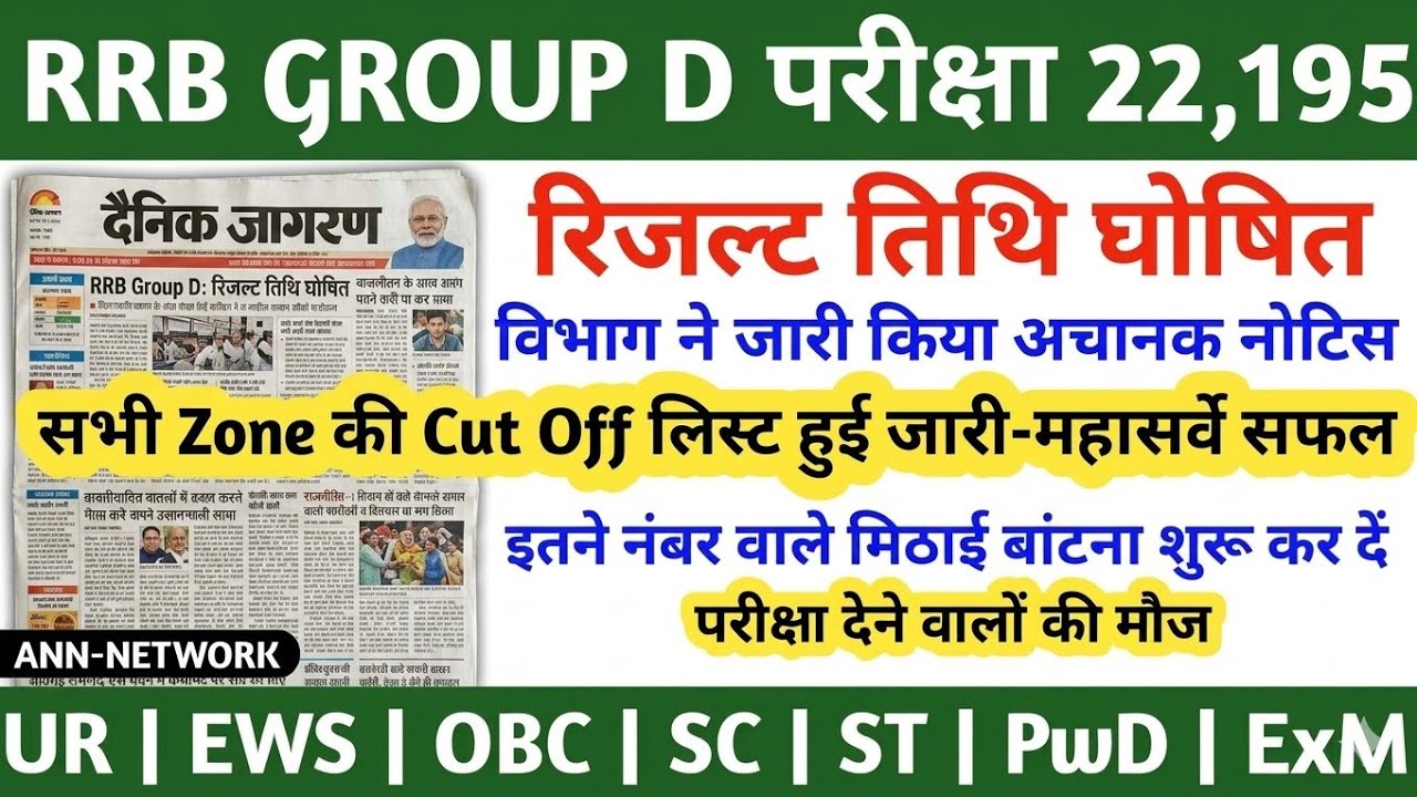 RRB GROUP D CUT OFF 2026 | RRB GROUP D ANSWER KEY 2026 | RRB GROUP D LATEST NEWS TODAY | RRB GROUP D