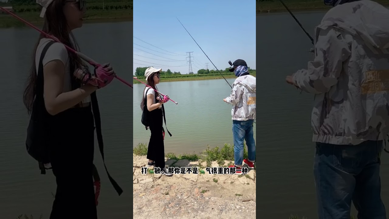 Beautiful Girl Fishing || Catching Giant Fish || Best Fishing Video #short