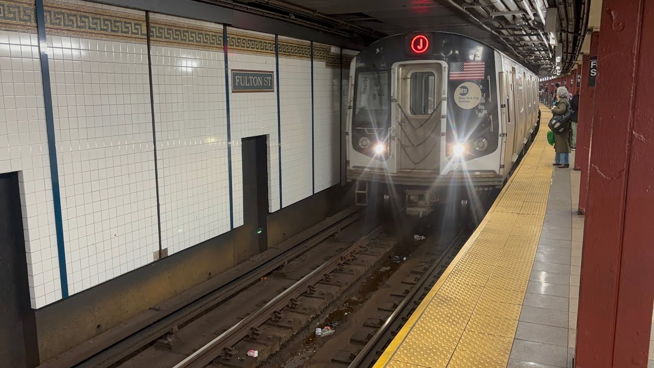 MTA NYC Subway: A,C,J,2,3,4 and 5 trains at Fulton Street (Downtown Manhattan 