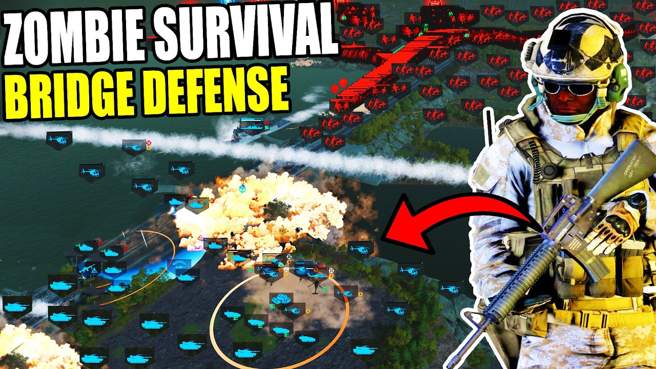 This Modern Base Building ZOMBIE SURVIVAL Bridge Defense is TERRIFYING! - Broken Arrow: Zombies