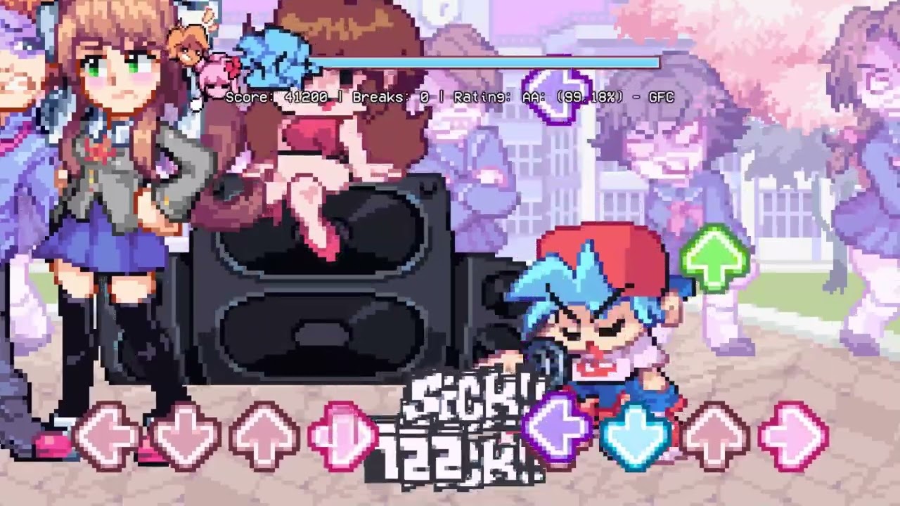 FNF MOD:Doki Doki Takeover Plus Update - Poems N' thorns v2 (FC)