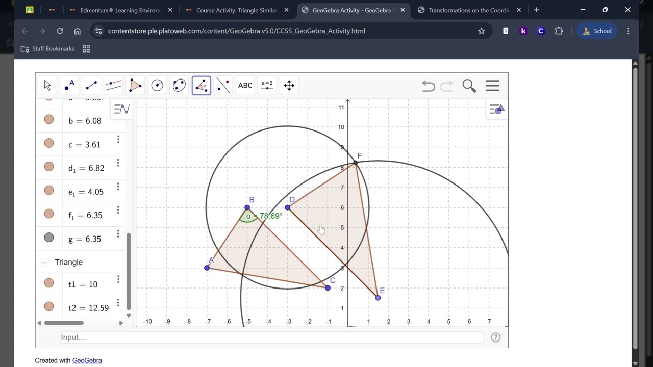 Triangle Similarity: Task 3, Part D