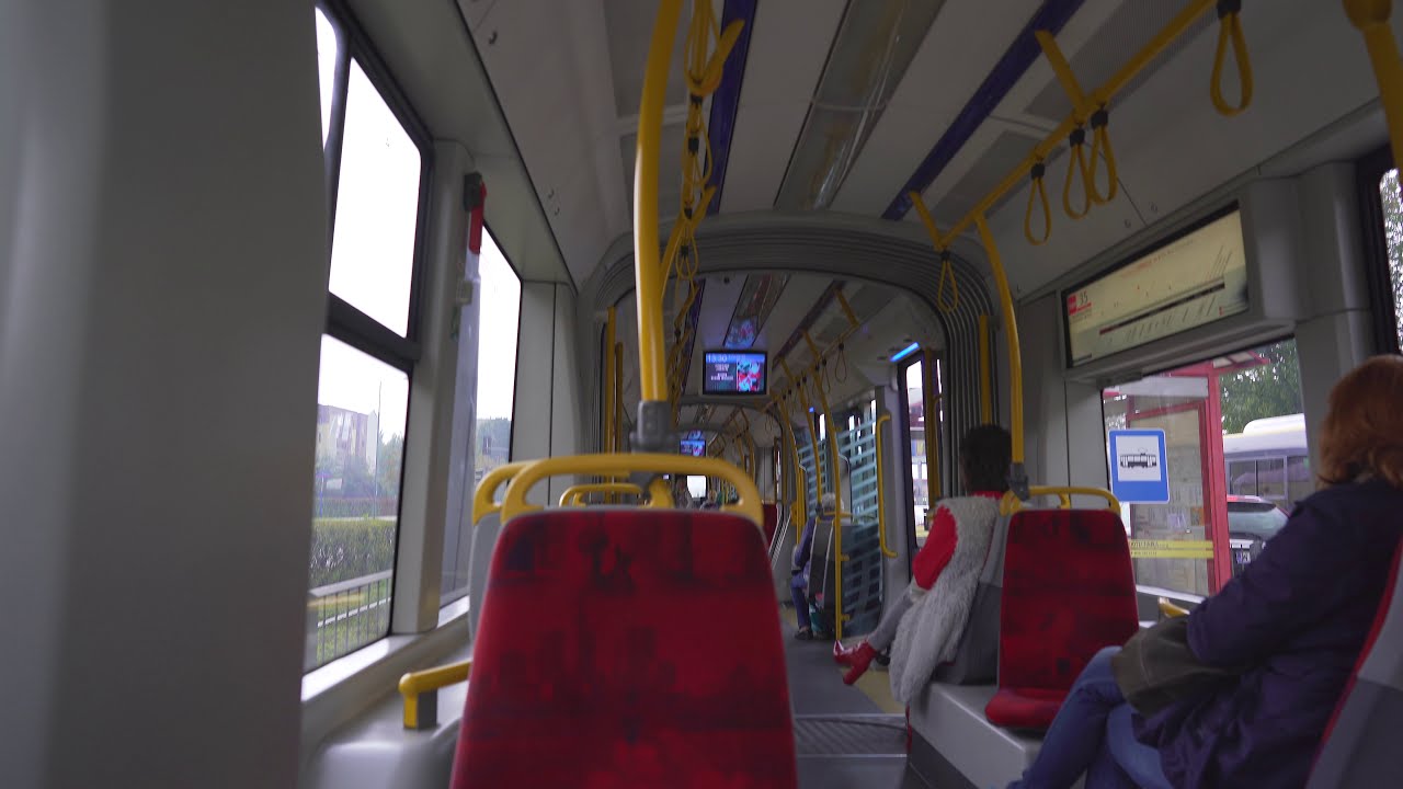 Poland, Warsaw, tram 35 ride from Conrada 05 to Piastów Śląskich 06