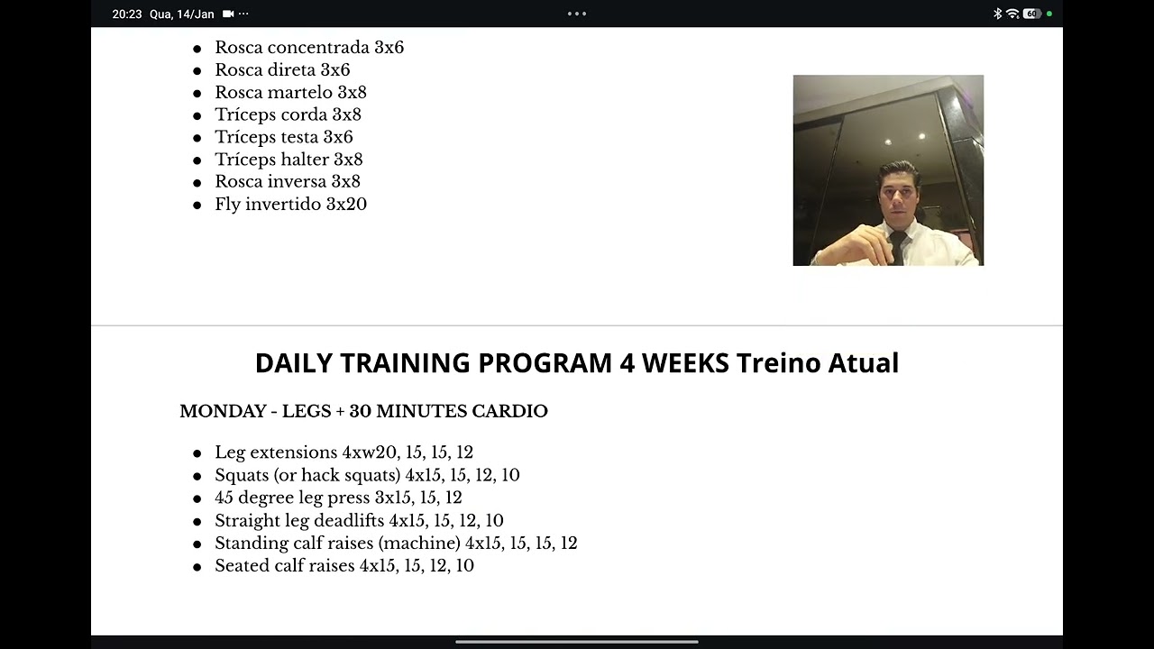 O Dia 14, 36 Horas acordado, Treino completo na Descrição 