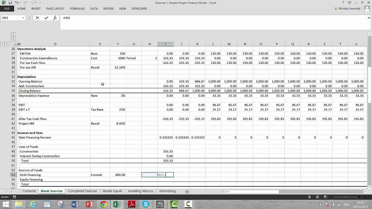 Basic Project Finance Exercise