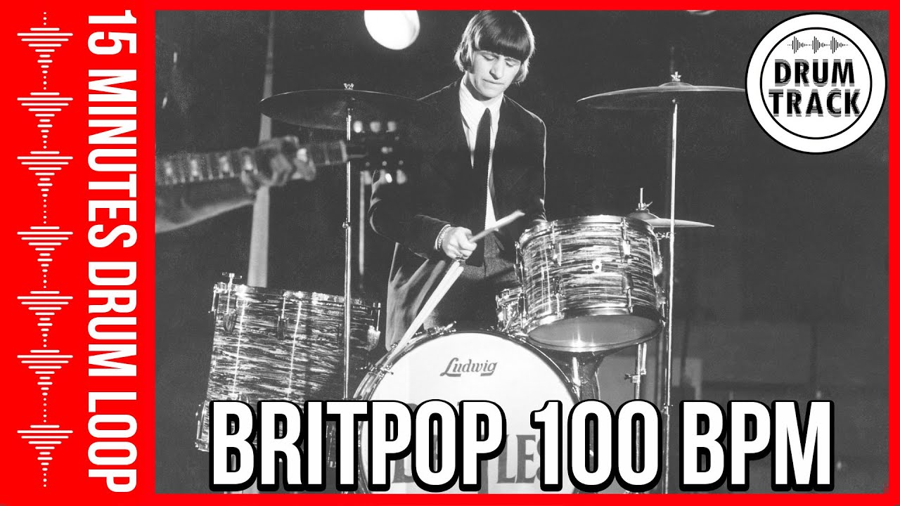 Drum Beat 100 bpm - Groove Drum Track 100 BPM Britpop | Batería 100 BPM Britpop