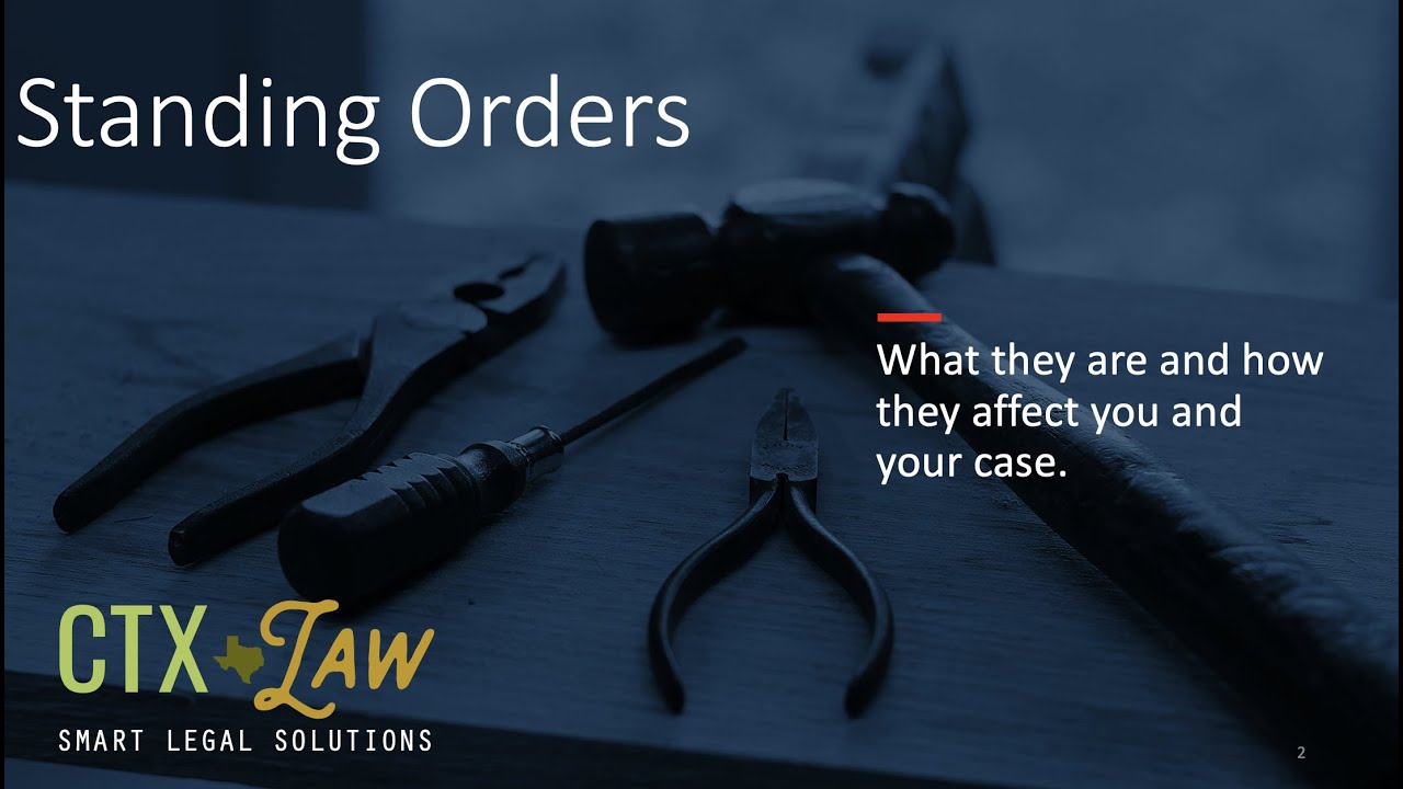 Standing Orders