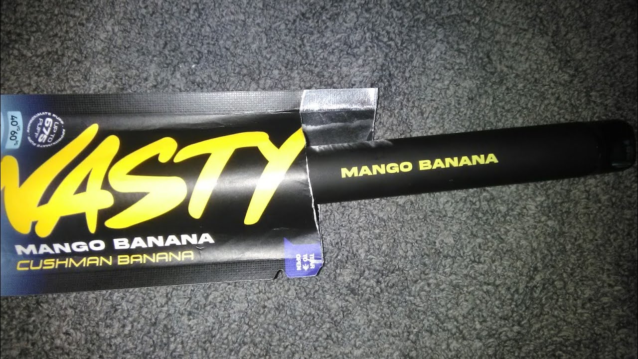 Disposable E Cigarette Nasty Fix with Airflow Mango Banana 10/10 Excellent Vape, Bangin Flavour