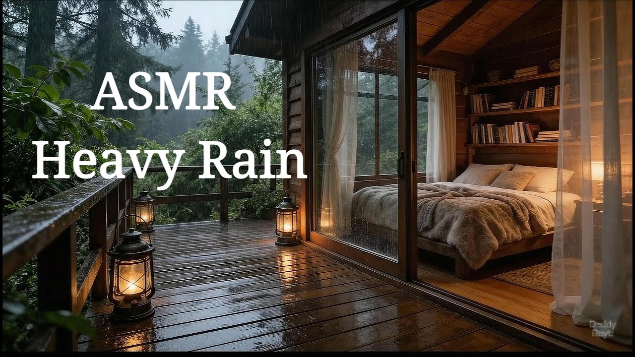 ASMR Heavy Rain at Night 🌧️ Rain Sounds for Sleep
