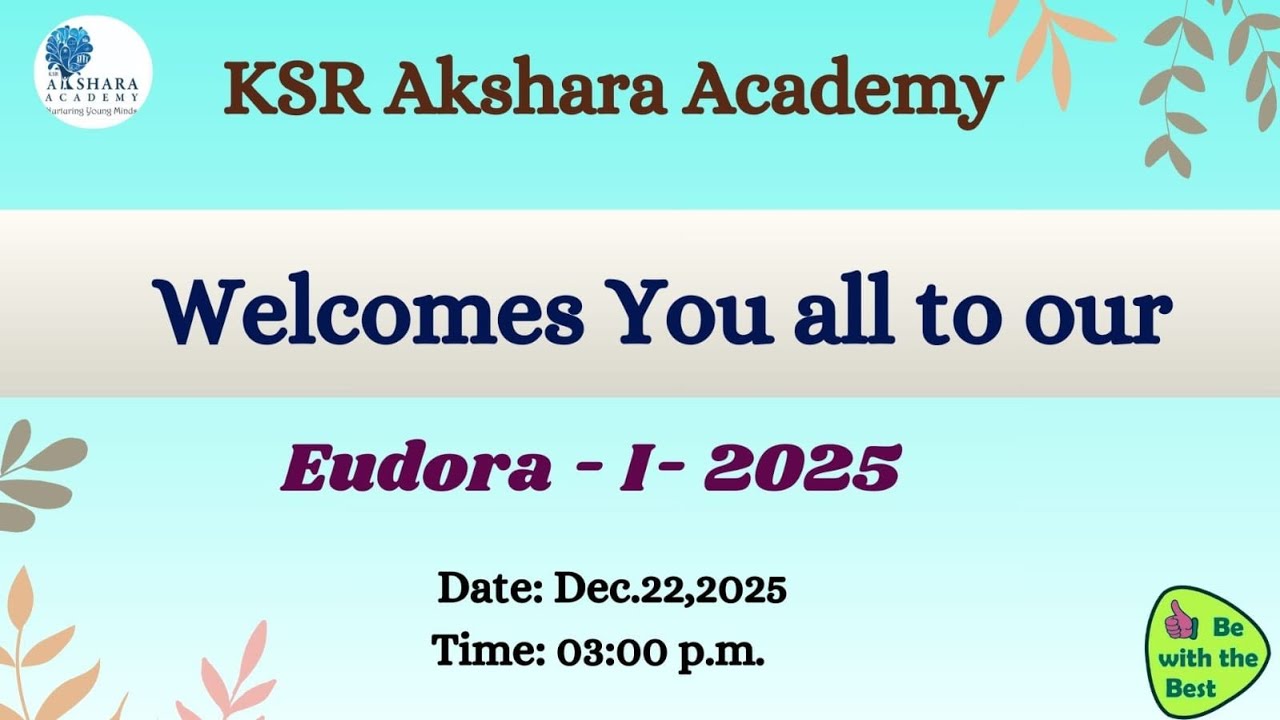 KSR AKSHARA ACADEMY PARENTS DAY CELEBRATION EUDORA I - 2025