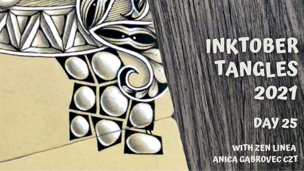 Inktober Tangles 2021 • Day 25 • Round Square