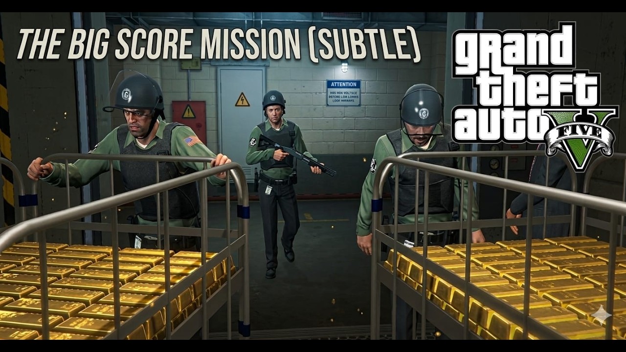THE BIG SCORE MISSION OPTION A -  SUBTLE WAY | GTA 5 GAMEPLAY | MOD STREET MEDIA