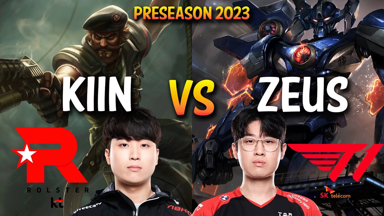 KT Kiin vs T1 Zeus - GANGPLANK vs AATROX Top - KR Ranked