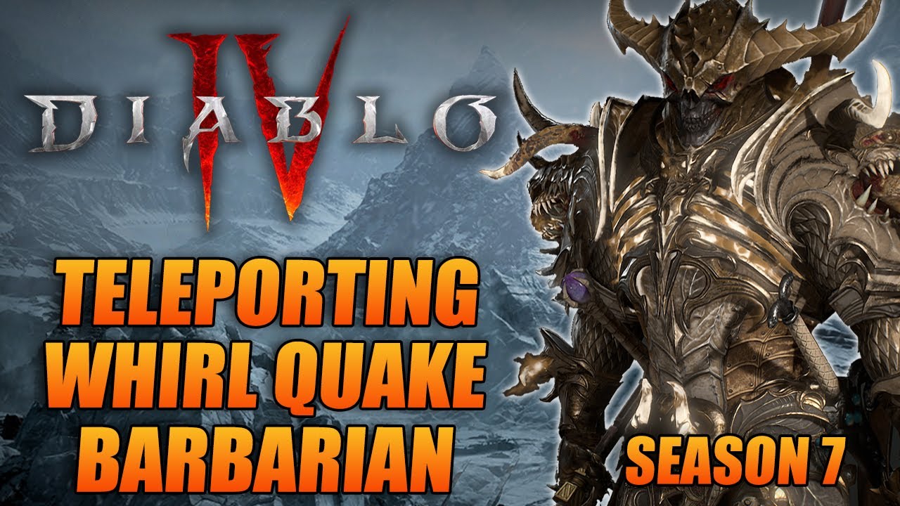 Diablo 4 Teleporting WhirlQuake Barbarian Build Guide - 400+ Bil Crits!