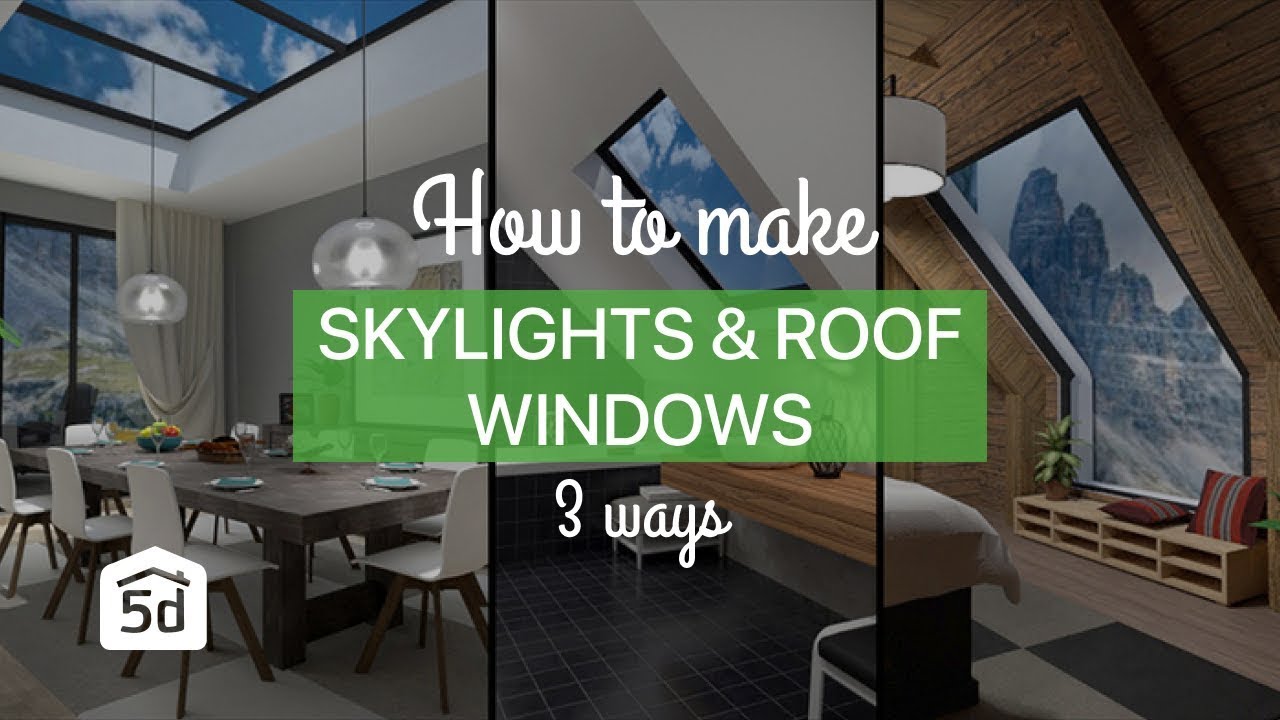 Planner 5D Skylights & Roof Windows in 3 ways