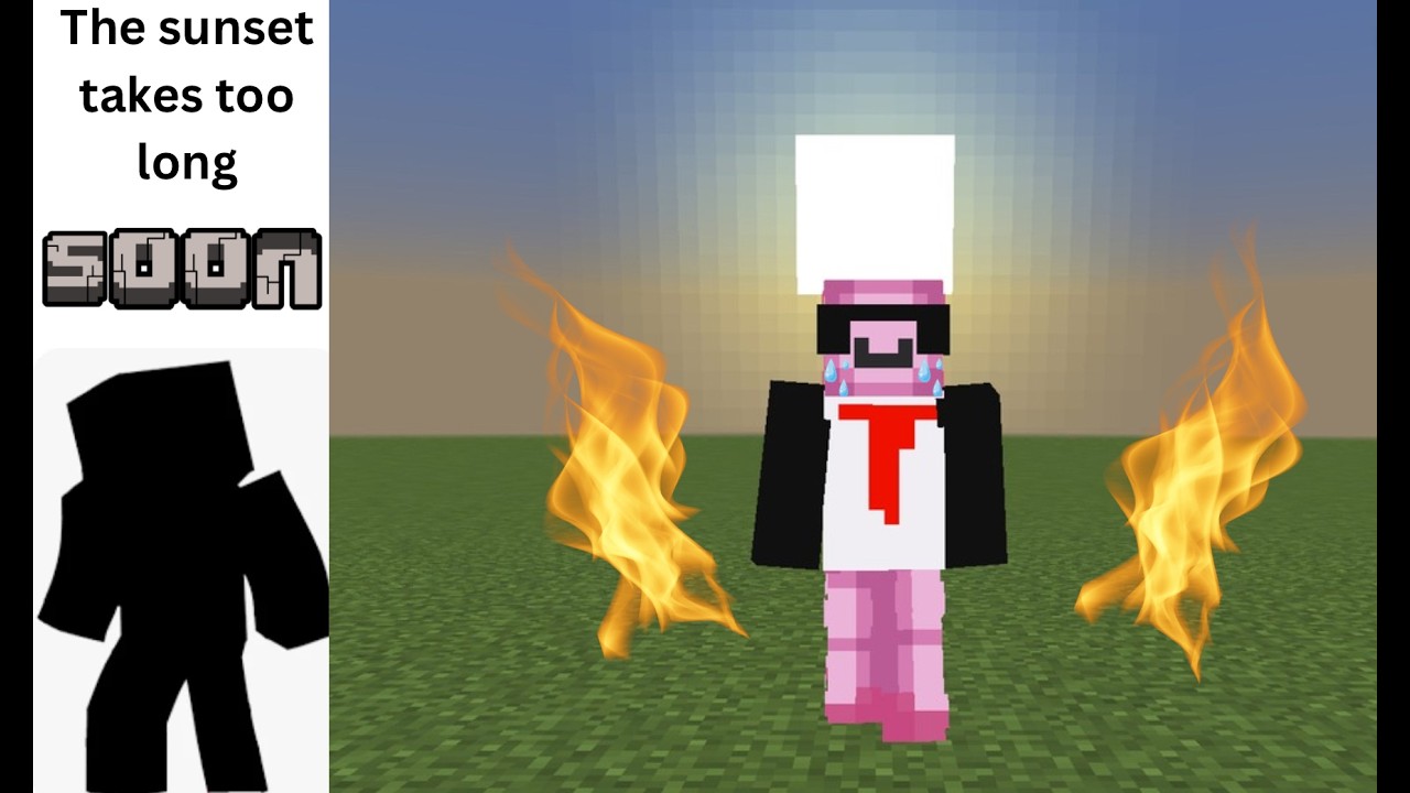 The Minecraft sunset be like