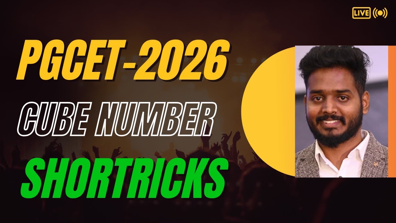 PGCET-2026 LIVE CLASS | Cube Tricks | #pgcetmba #pgcetmca #pgcet2026 