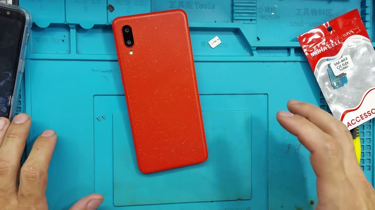 Como trocar conector de carga USB Samsung Galaxy A02