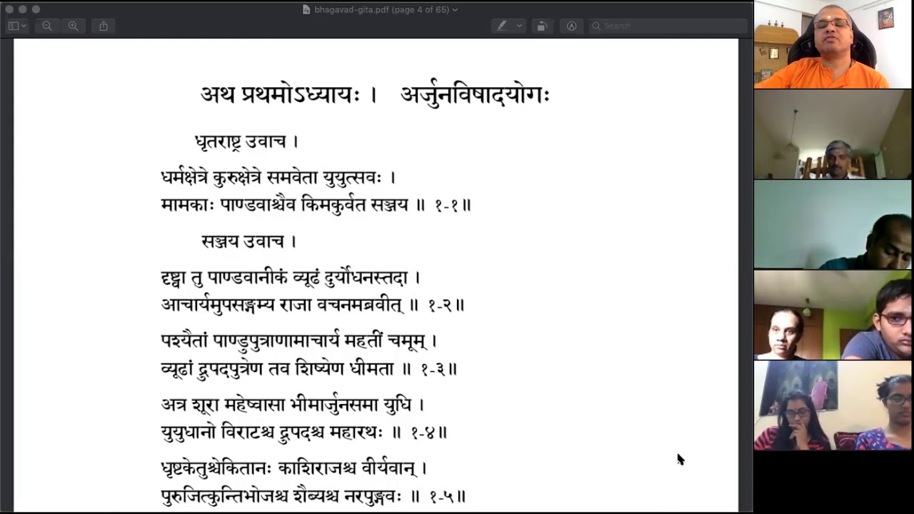 Sanskrit class 48 - Bhagavad Gita grammar - Dec 2, 2018