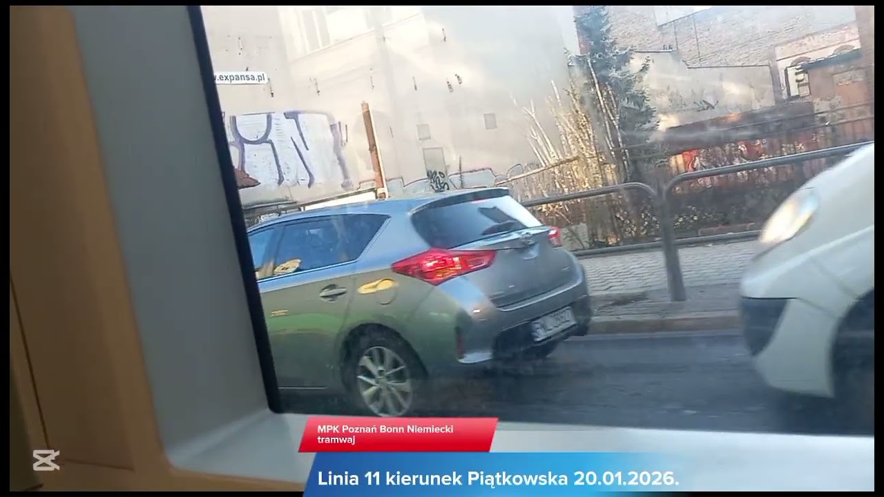 Linia 11 Niemiecki tramwaj Bonn kierunek Piątkowska 20.01.2026