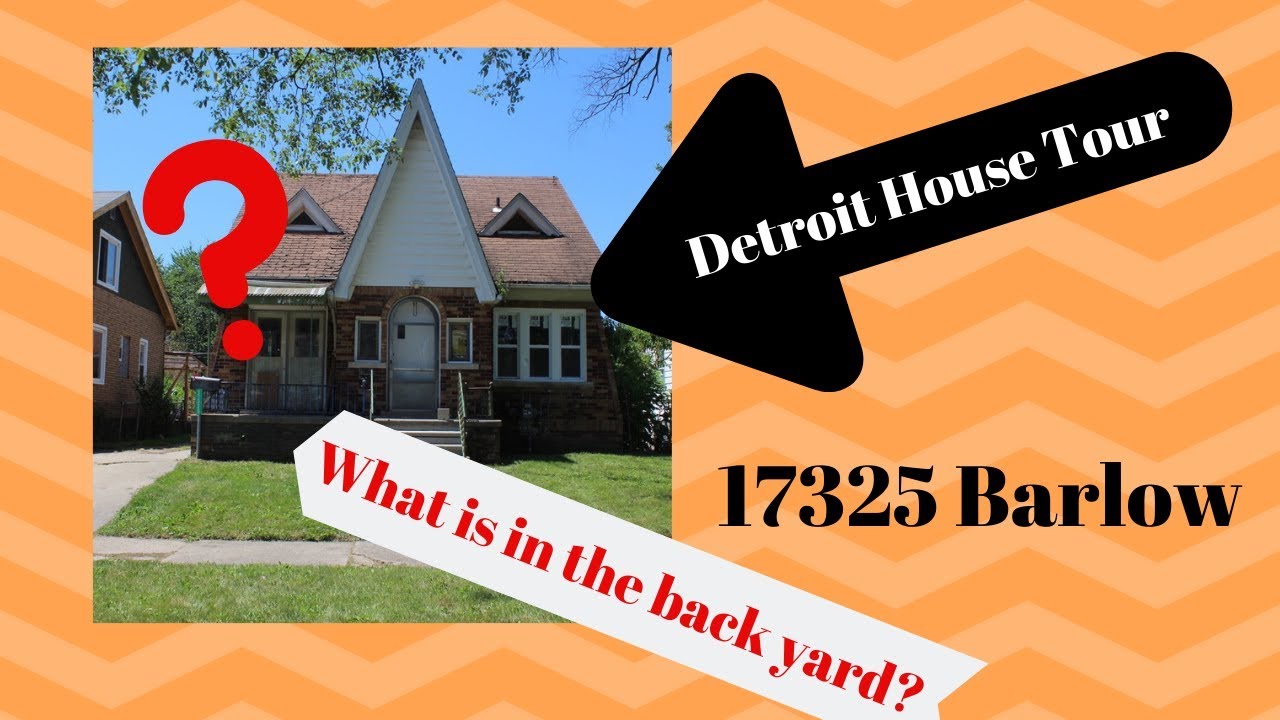 Detroit Investment Home Tour of 17325 Barlow with Mystery in Back Yard