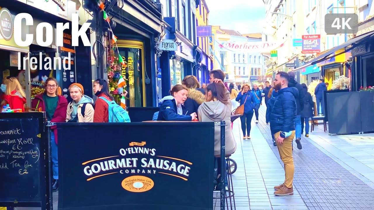 【4K】Cork, Ireland 2022 | 4K Walking tour in Cork city | 4K 60fps