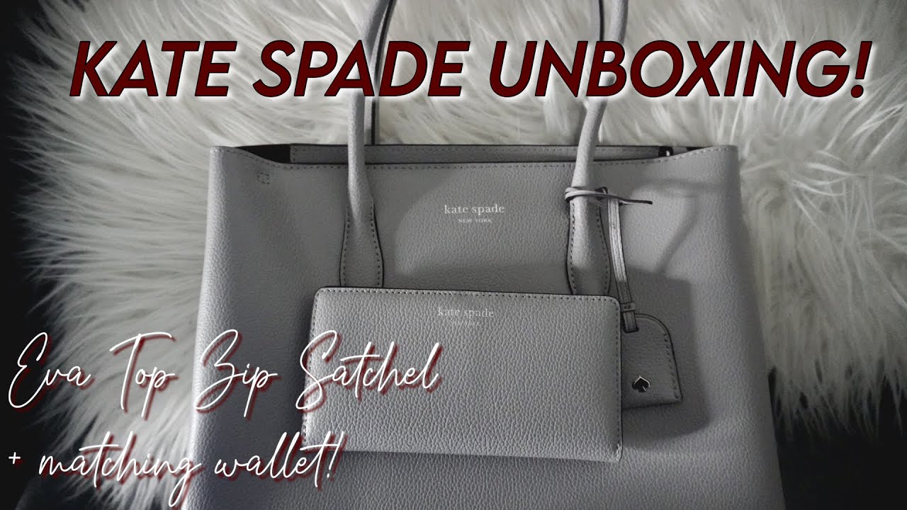 Kate spade Satchel and Wallet unboxing!  | Eva Medium Zip Top Satchel + Eva Wallet