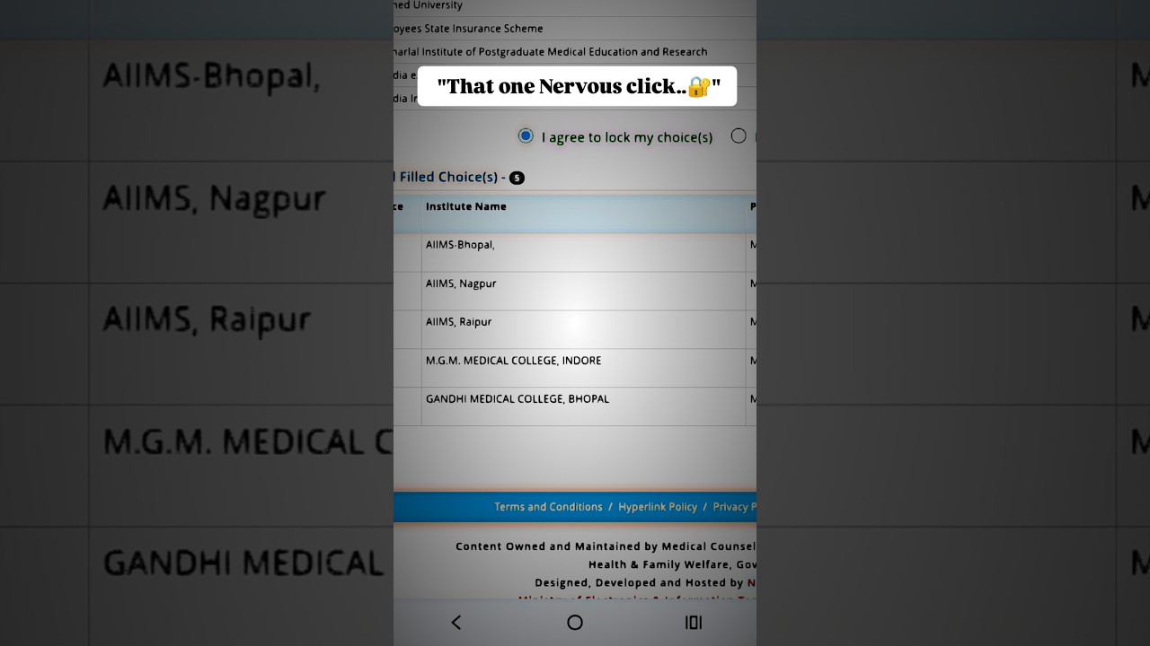 That One Nervous Click&hellip; | NEET UG 2025 Counselling #aiimsdream #neet2025counselling