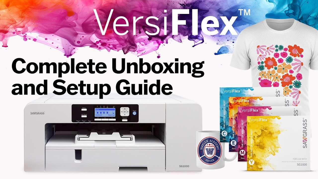 VersiFlex Full Setup & First Print on Cotton, Wood & Mugs!