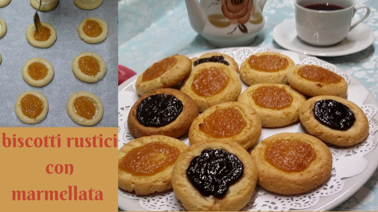 BISCOTTI RUSTICI CON MARMELLATA..😋Cookies with jam....Печенье с джемом....Biscuiți cu gem.