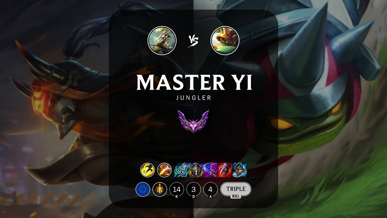 Master Yi Jungle vs Rammus - EUW Master Patch 14.1