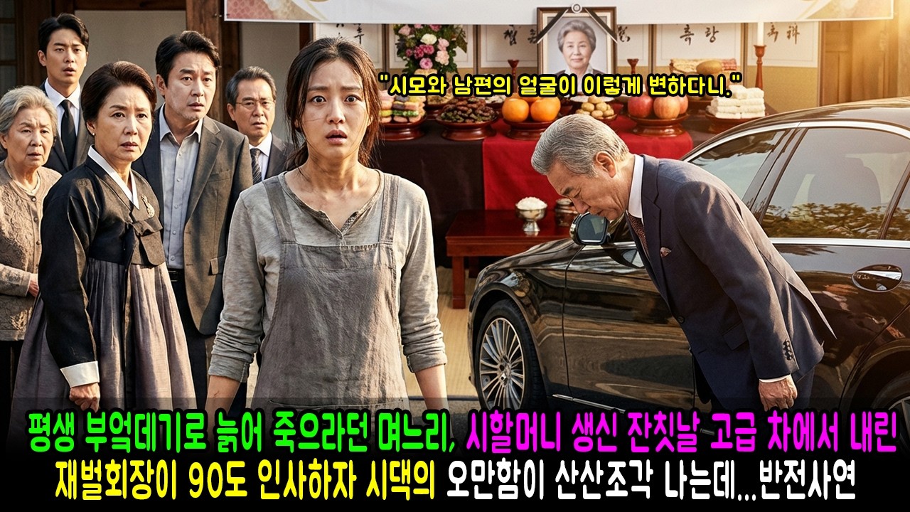 평생 부엌데기로 늙어 죽으라던 며느리, 시할머니 생신 잔칫날 고급 차에서 내린 재벌회장이 90도 인사하자 시댁의 오만함이 산산조각 나는데...반전사연
